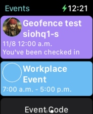 Apple Watch Screen: Tap your relevant event