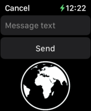 Apple Watch Screen: Tap "Message text" 