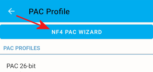 Tap NF4 PAC WIZARD open to open the SDM PAC Wizard