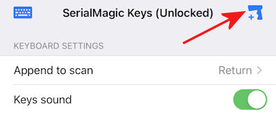 iOS SerialMagic Keys connects to GPR+