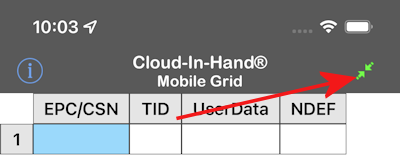 Mobile Grid Main View Connected tap to open SDM