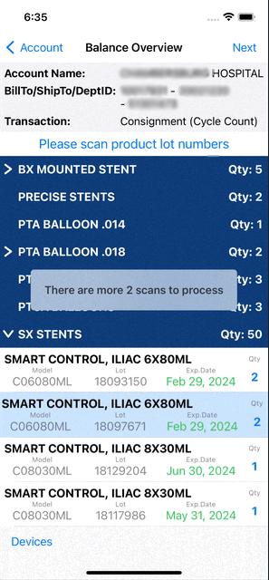Fast HIBC Medical Inventory iPad iPhone consignment