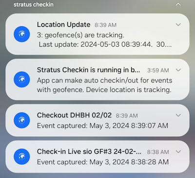 auto check in tracking multiple geofences android stratus io remote checkin 