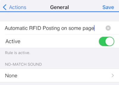 iScanBrowser WFR Name Set Active and Save