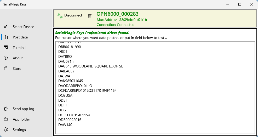 SerialMagic Keys Pro Win  post PDF417 drivers license barcode 