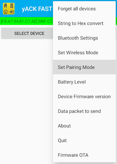 NFC BB2e Windows Connection yACK FAST Android Set BB3 pairing mode 