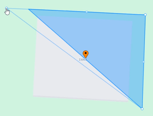 Geofence Location polygon adjust to access polygon point near geo marker1