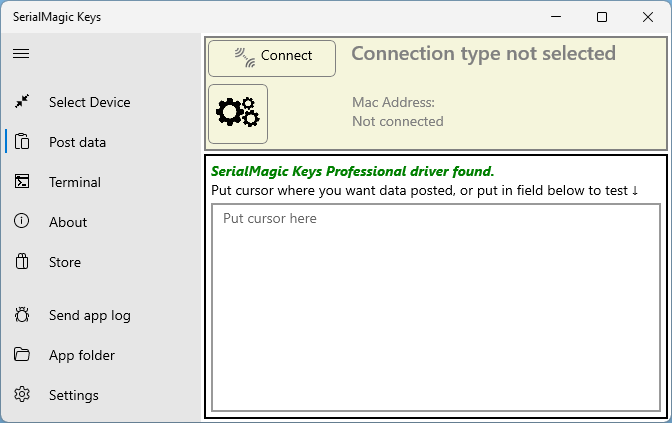 SerialMagic Keys Pro Windows SMK Connection type not selected 