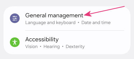 Android 15 Settings General management 