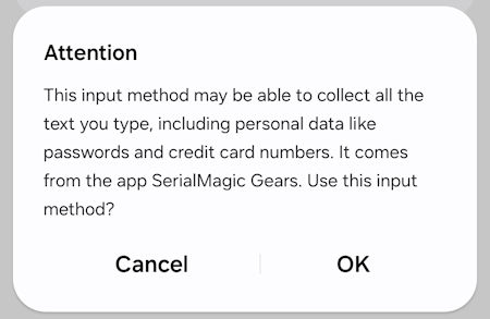 Android 15 Settings SerialMagic Keys keystrokes acknowledge 