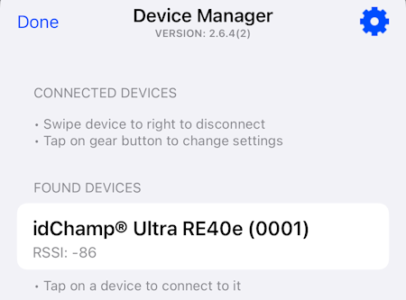 SerialMagic Keys iPhone FAST UHF idChamp RE40 USB Found Devices 