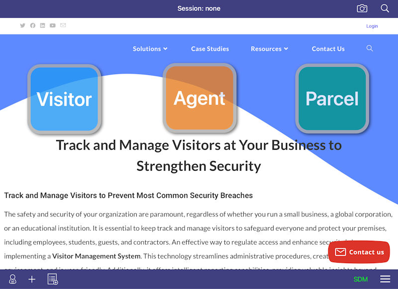 visitor&contractor safety software iPad check in kiosk 