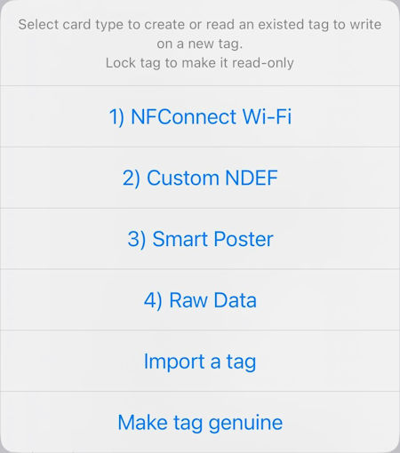 NFC Read Write Cards View Add Card Locking NFC tags for protection 