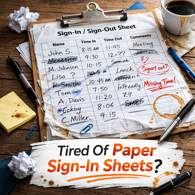 Replace Paper Sign In Sheets with iPad app
