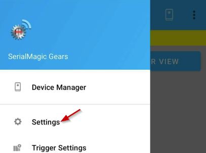 SerialMagic Gears Upload Log settings