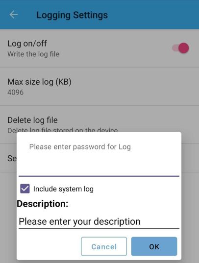 SerialMagic Gears Upload Log send log pw prompt