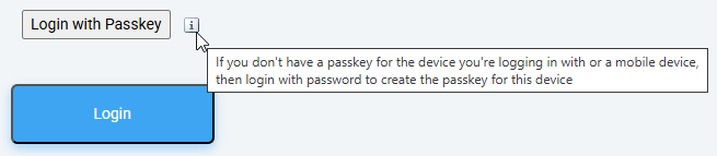 cloud-in-hand passkey login page