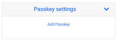 CIH account settings add passkey